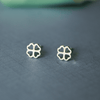 Oh-So-Lucky Clover Sterling Silver Mini Stud Earrings