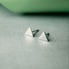 Simply Trio Plated Mini Sterling Silver Stud Earrings