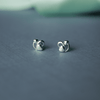 Hanging Together Hearts Sterling Silver Mini Stud Earrings