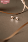 Clover Leaf Flower Rose Gold Plated Mini Stud Earrings - Mannash