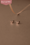 Baby Bug Rose Gold Plated Mini Stud Earrings - Mannash