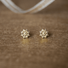 Fortune Wheel Gold Plated Mini Sterling Silver Stud Earrings