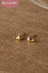 Fishy Gold Plated Mini Stud Earrings - Mannash