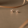 Dainty Daisy Rose Gold Plated Mini Sterling Silver Stud Earrings