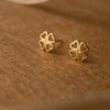 Lucky Hearts Gold Plated Mini Sterling Silver Stud Earrings