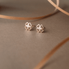 Lucky Hearts Rose Gold Plated Mini Sterling Silver Stud Earrings