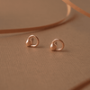 Entangled Circles Rose Gold Plated Mini Sterling Silver Stud Earrings