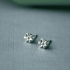 Flower Blossom Mini Sterling Silver Stud Earrings