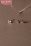 Cute Bow Rose Gold Plated Mini Stud Earrings - Mannash