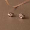 Fortune Wheel Rose Gold Plated Mini Sterling Silver Stud Earrings