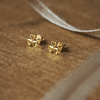 Dreamy Flower Gold Plated Mini Sterling Silver Stud Earrings