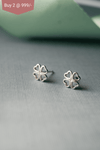 Lucky Hearts Silver Mini Stud Earrings - Mannash