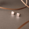 Simply Square Rose Gold Plated Mini Sterling Silver Stud Earrings
